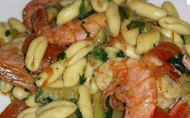 Fusilli con zucchine, gamberetti e pomodorini!