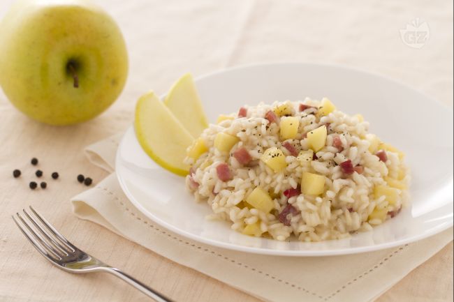 Risotto con mele e cannella