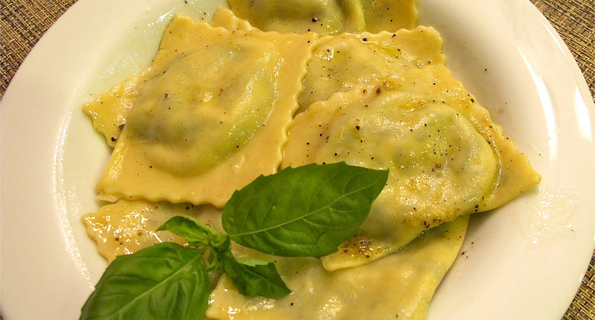 Ravioli ricotta e spinaci