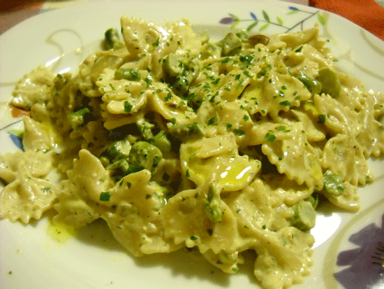 Farfalle con i pistacchi