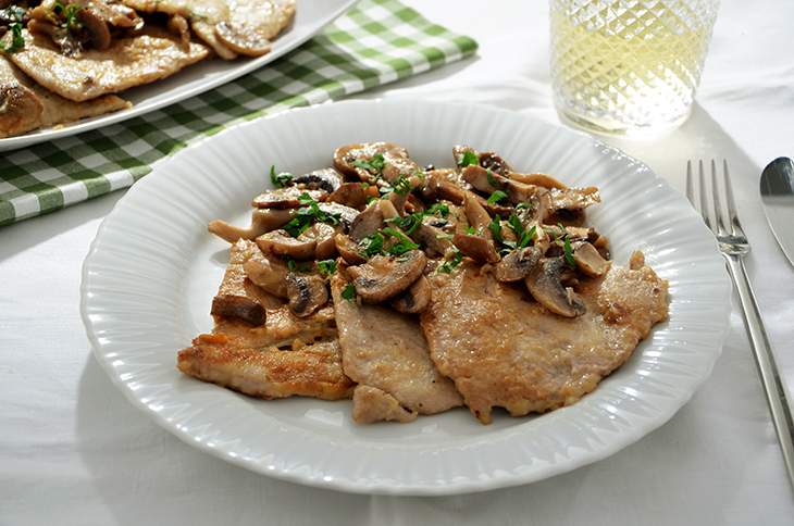 Scaloppine con funghi