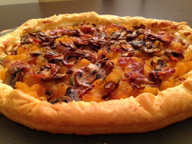 Crostata di funghi e pancetta