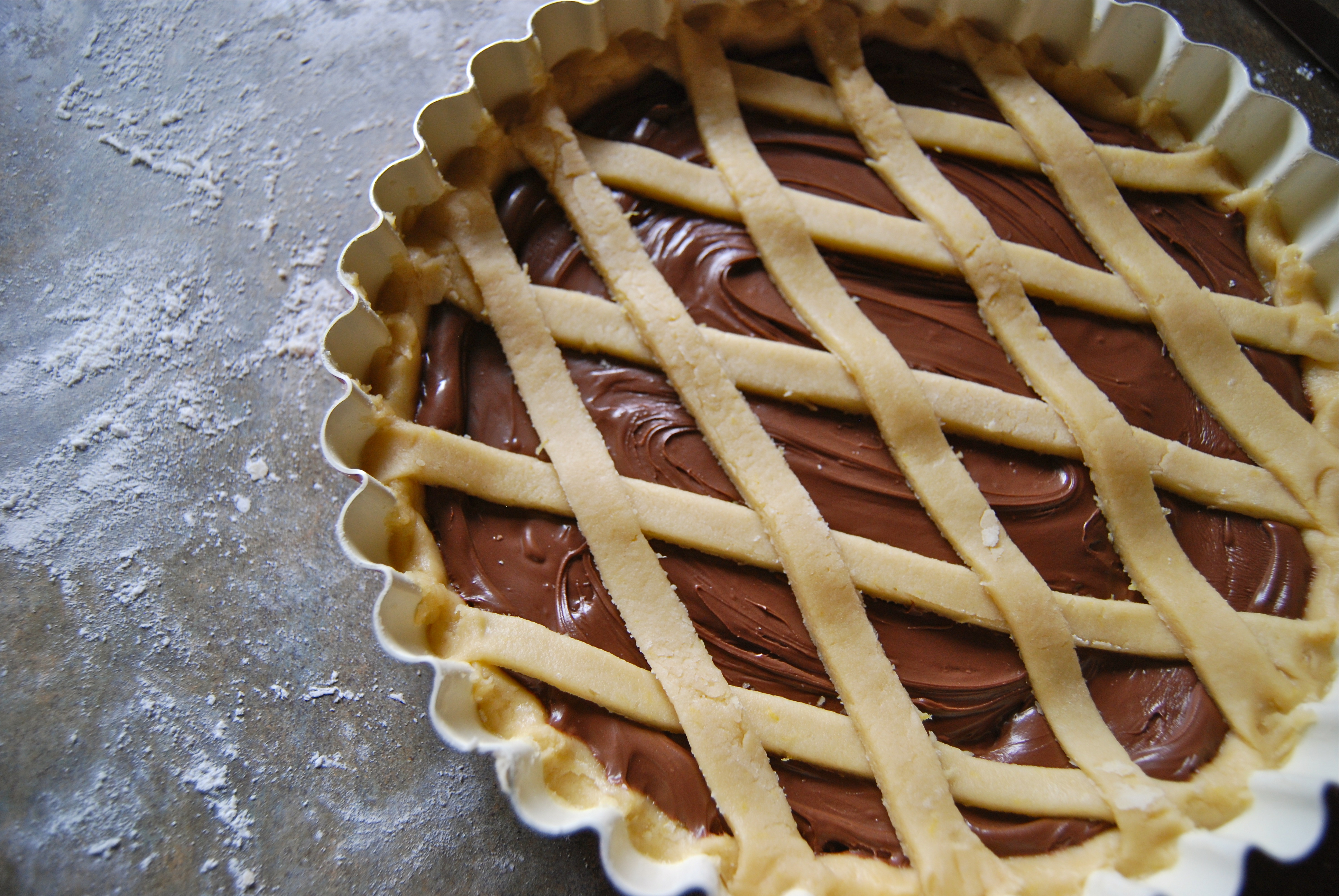 Crostata gigante alla nutella