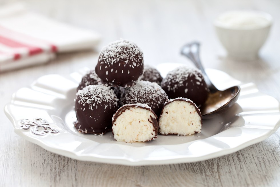 Palline di cioccolato e cocco