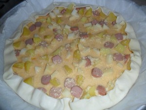 TORTA DI PATATE E WURSTEL