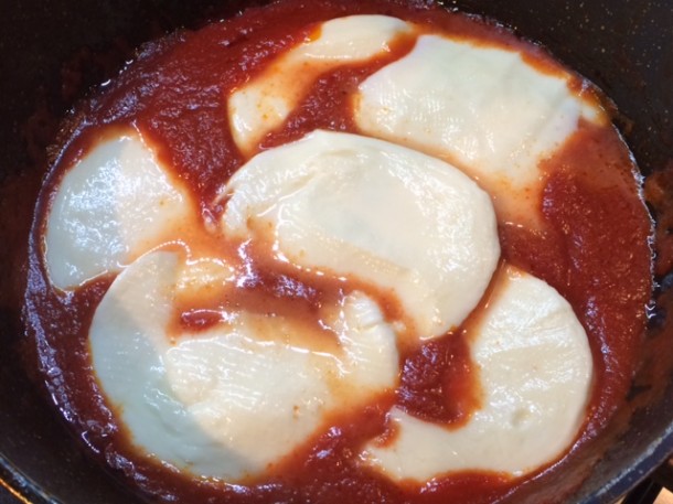 Scamorza in rosso