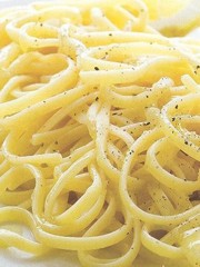 Linguine olive e caciotta