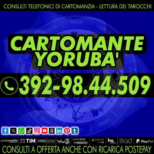 Cartomanzia professionale con il Cartomante YORUBA'