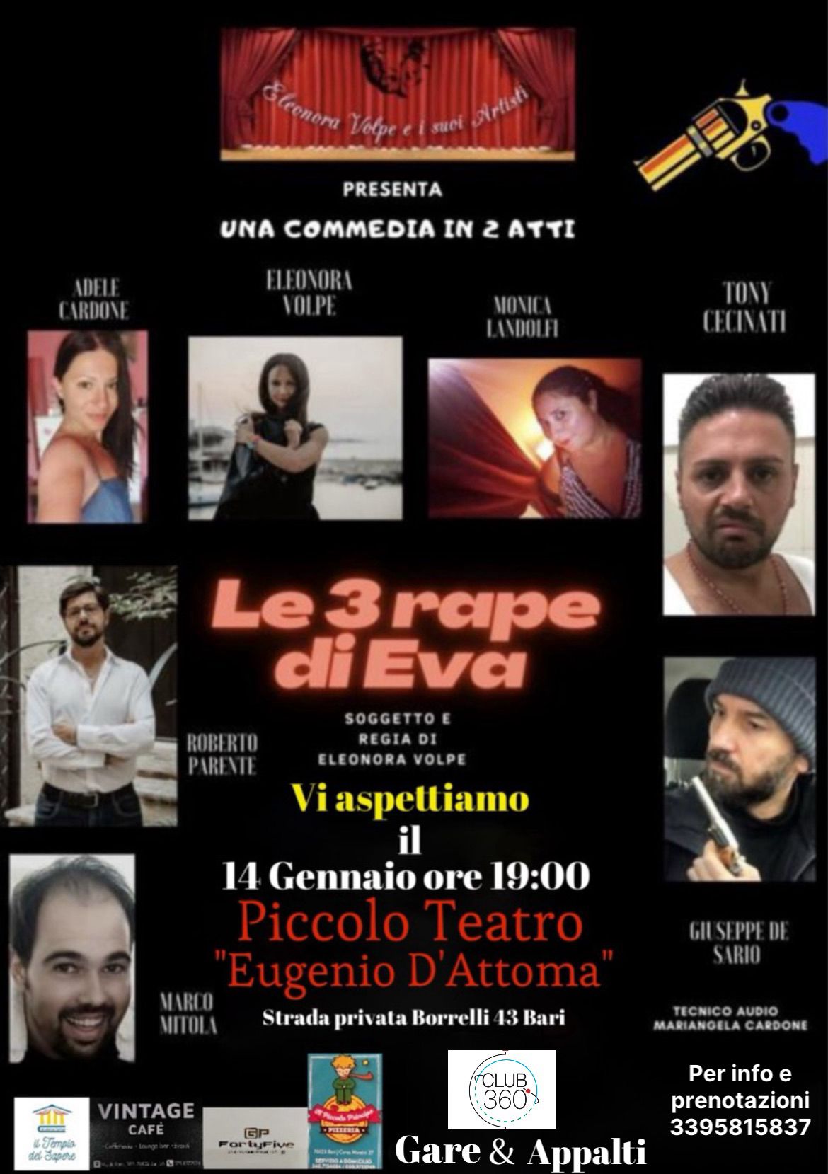 Le 3 Rape Di Eva Al Teatro Piccolo Di Bari
