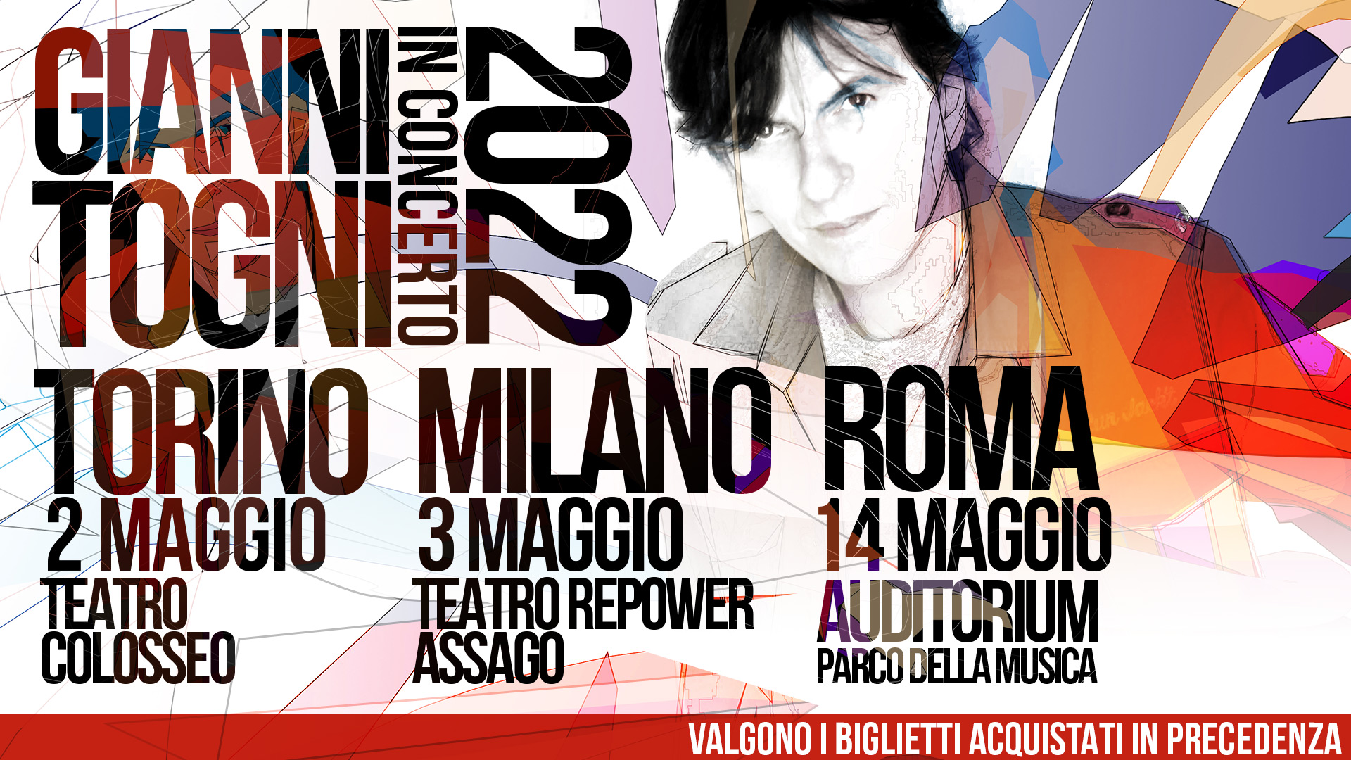 GIANNI TOGNI: a maggio in tour TORINO, MILANO e ROMA