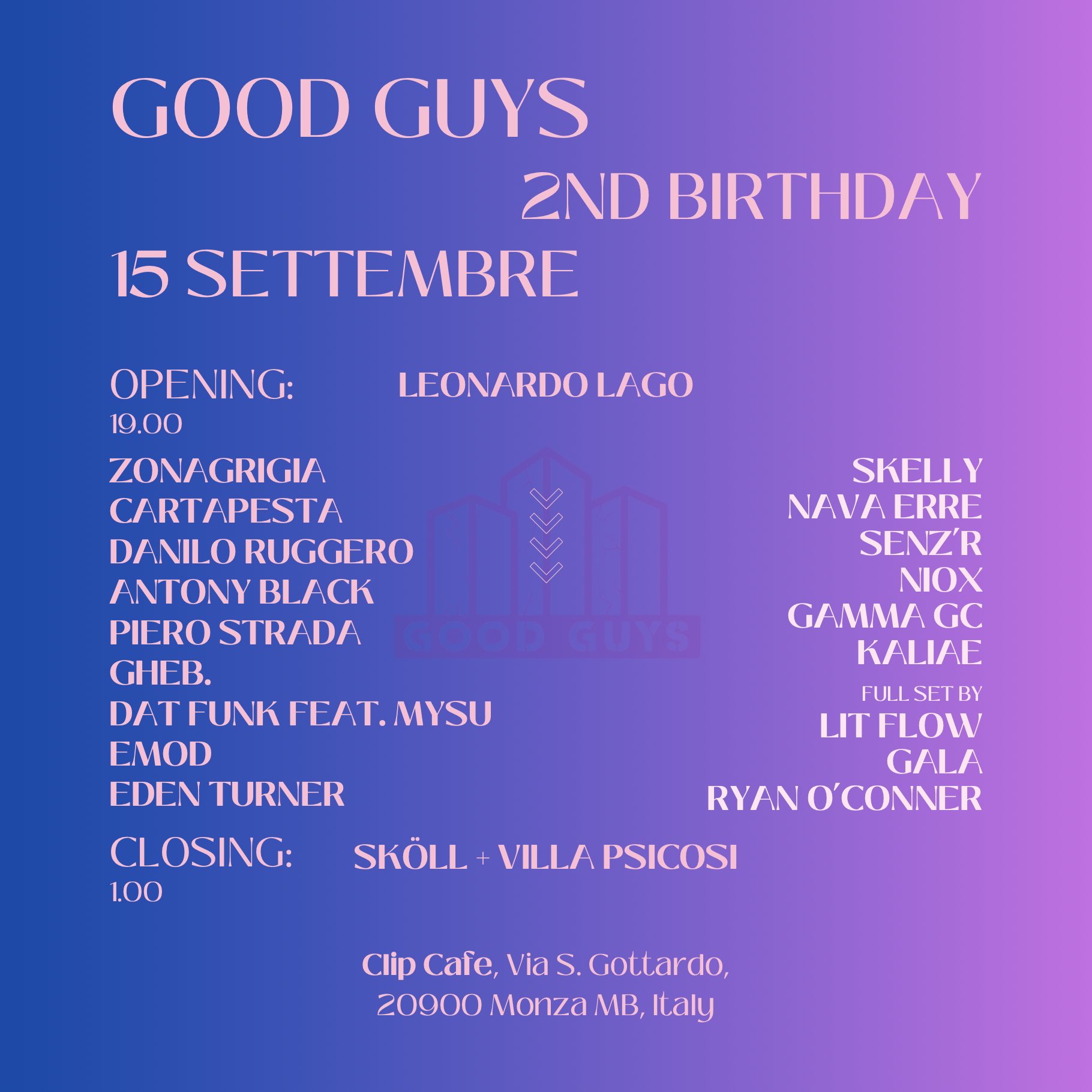 GOOD GUYS  BIRTHDAY PARTY