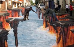 Street Paint, 3D Street Art: illusioni ottiche